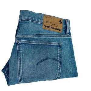 G-Star Raw Ace Slim Fit Blue Jeans Mens 33 x 31 Denim Tapered Leg School College